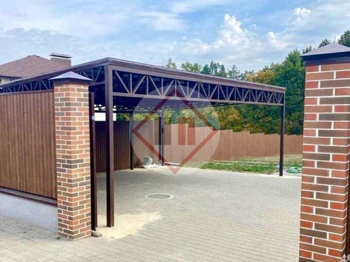 навес парковочный с односкатной крышей