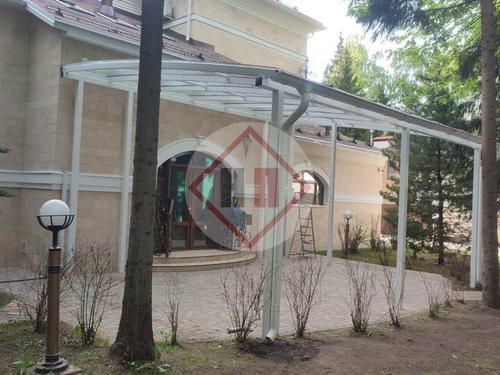 прозрачный примыкающий навес