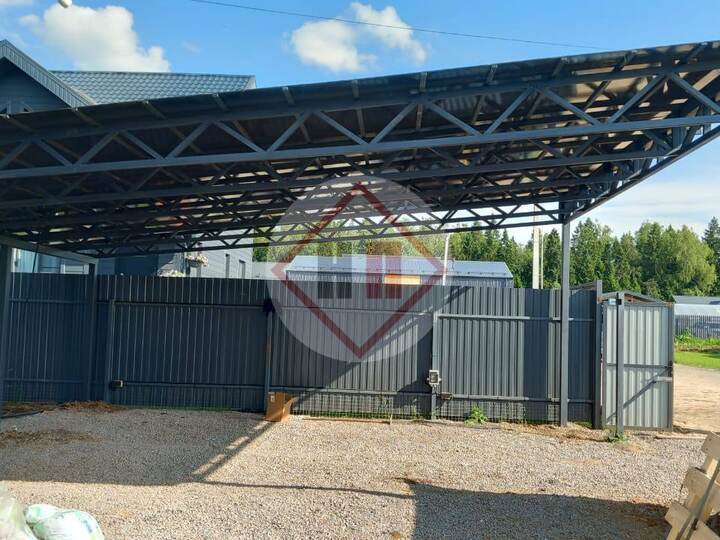 навес для дома с односкатной кровлей