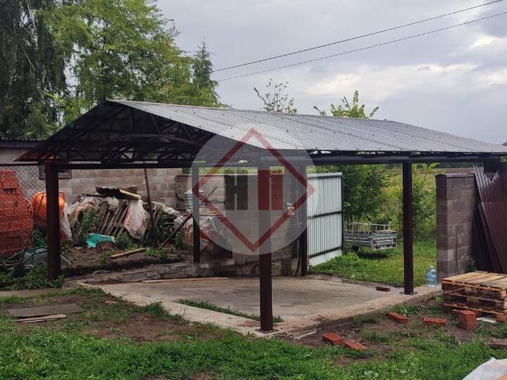 двускатный навес
