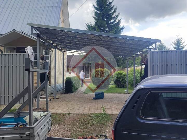 навес односкатный прямой