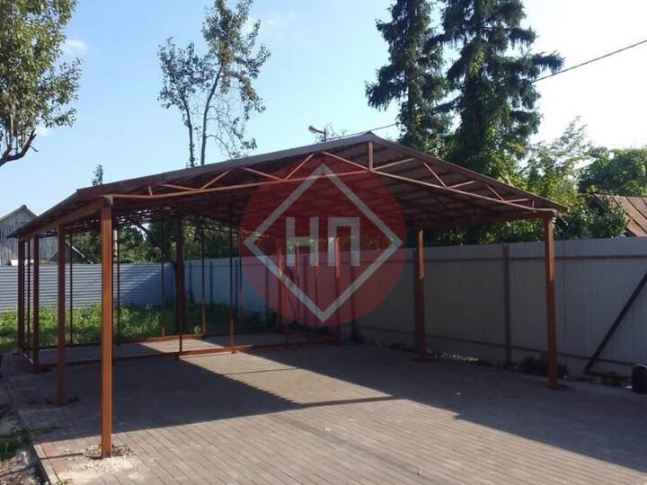 навес двускатный больших размеров