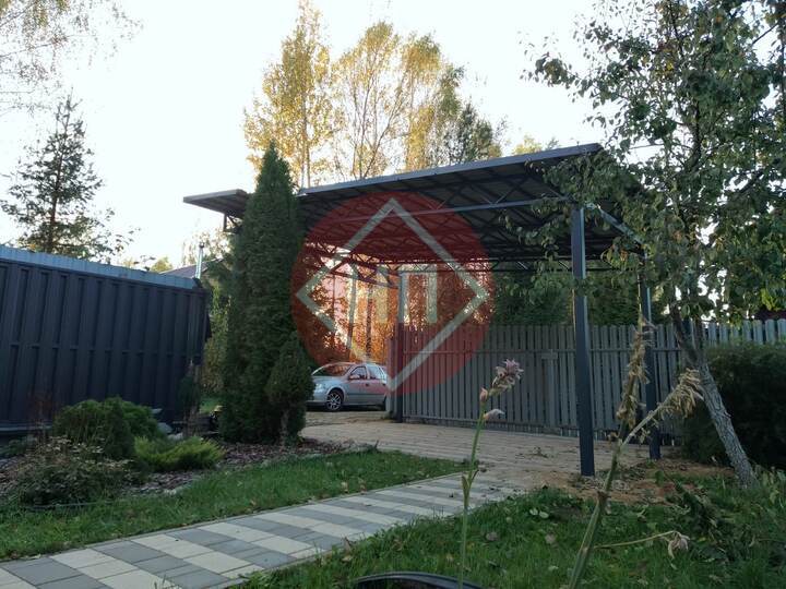 навес для автомобиля с усиленным ригелем