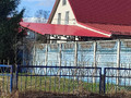 навес с кровлей из профнастила