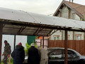 навес для автомобиля, вид сбоку 