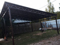 навес односкатный отдельно стоящий с крышей из профнастила