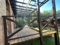 навес из прозрачного монолитного поликарбоната для крыльца