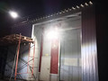 навес с боковыми стенками и крышей из профлиста